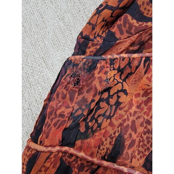 Farm Rio Giraffes Puff Sleeve Maxi Dress XS - Picture 10 of 12